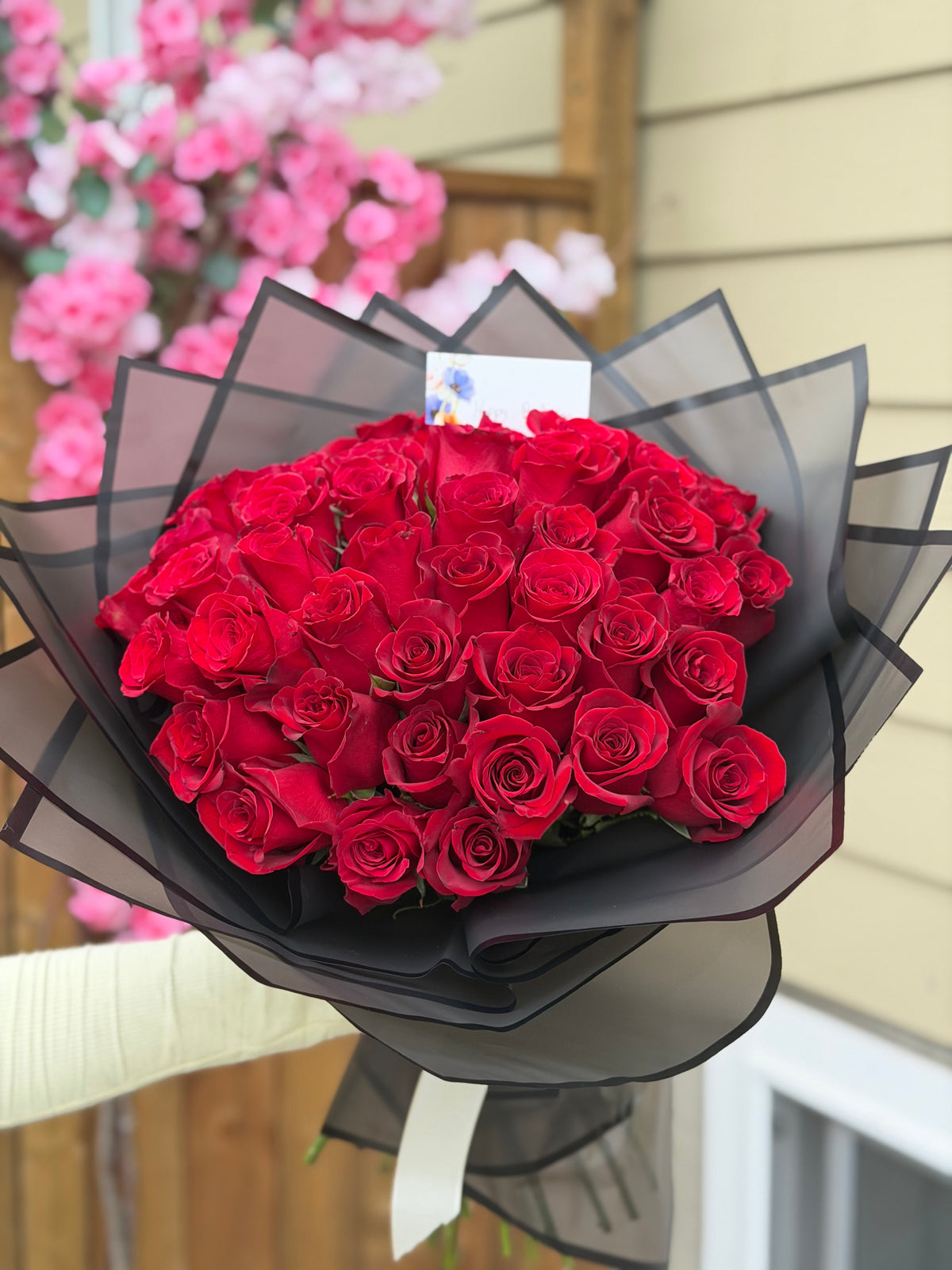 A Grand Rose Gesture — handcrafted flower bouquet