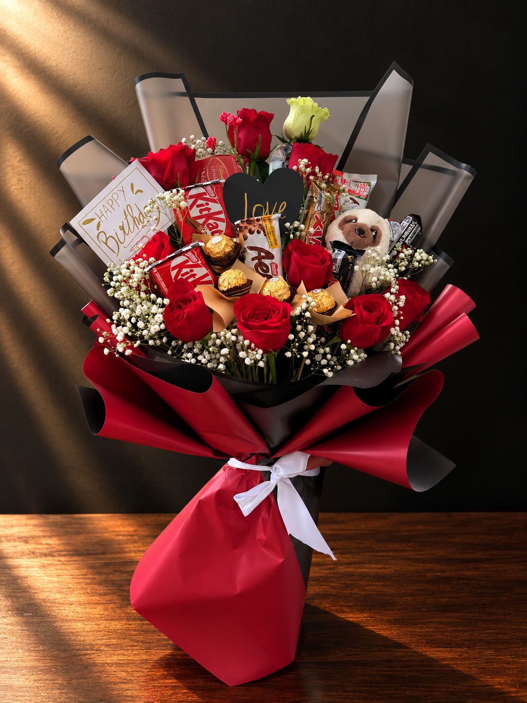 Luxury Red Rose Birthday Gift Bouquet