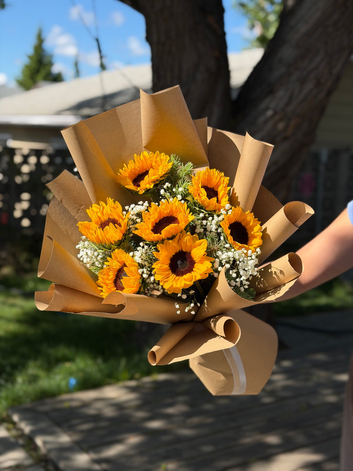 Sunflower Sunshine — handcrafted flower bouquet