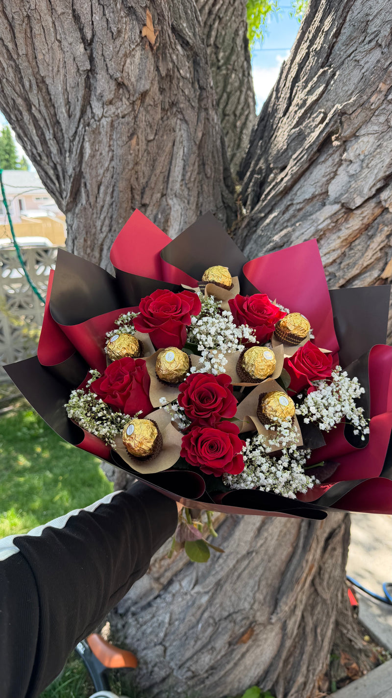 Roses & Chocolate — flowers and chocolate gift