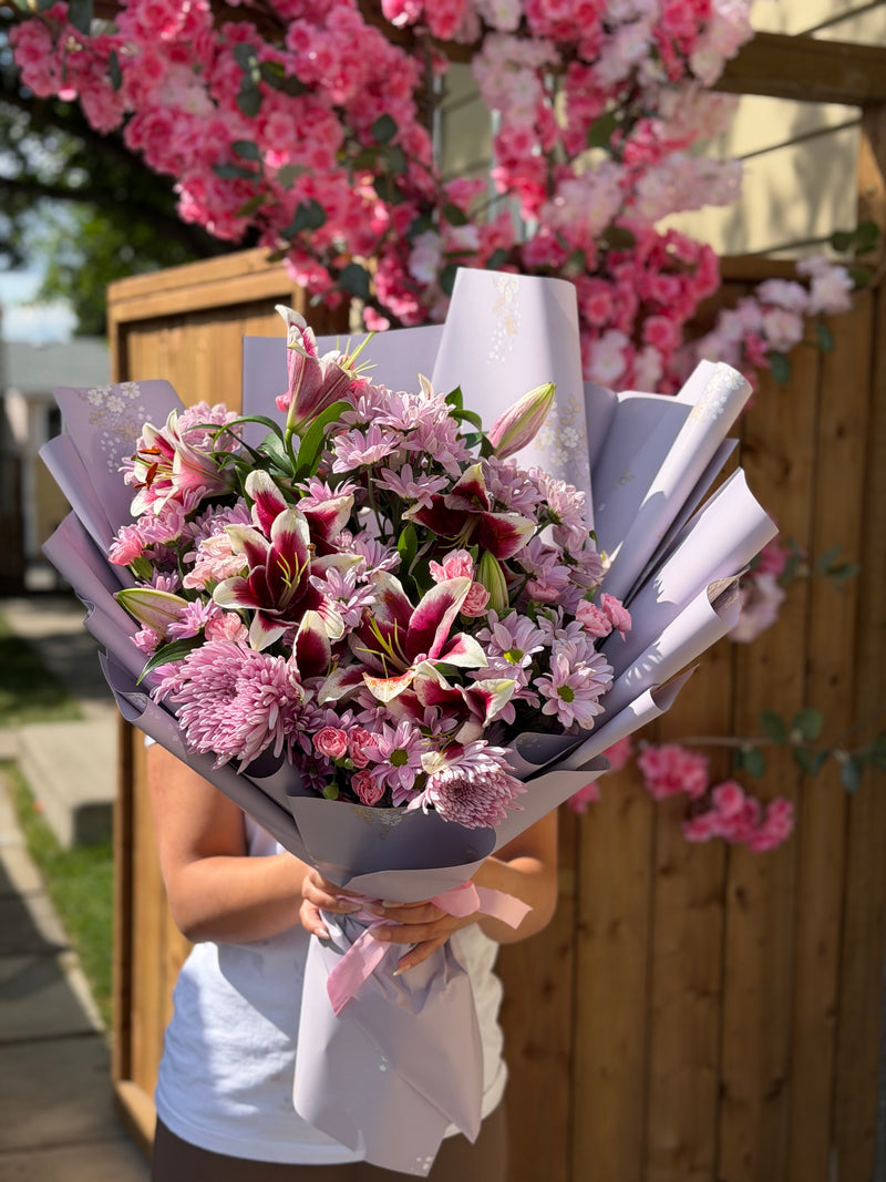 Lily Embrace — handcrafted flower bouquet