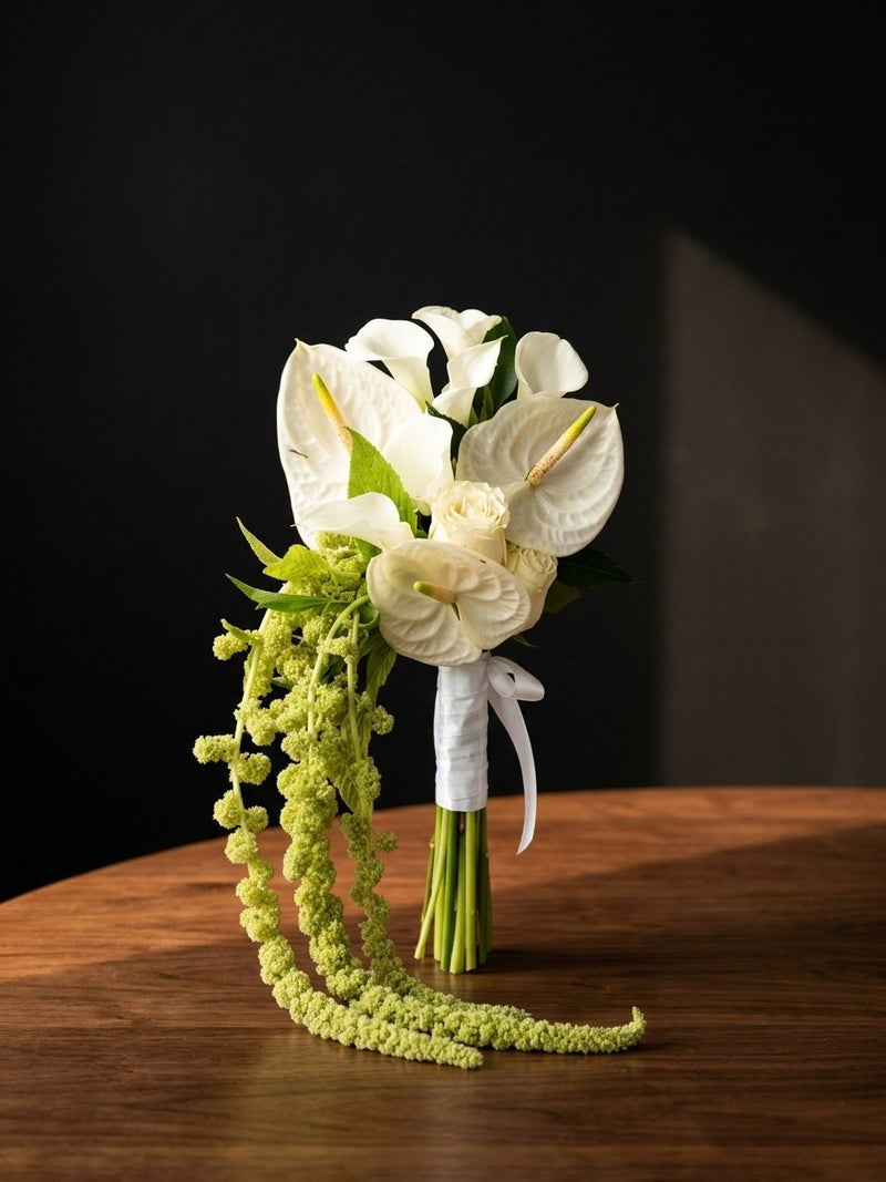 Cascading Orchid Bridal Bouquet — bridal floral design