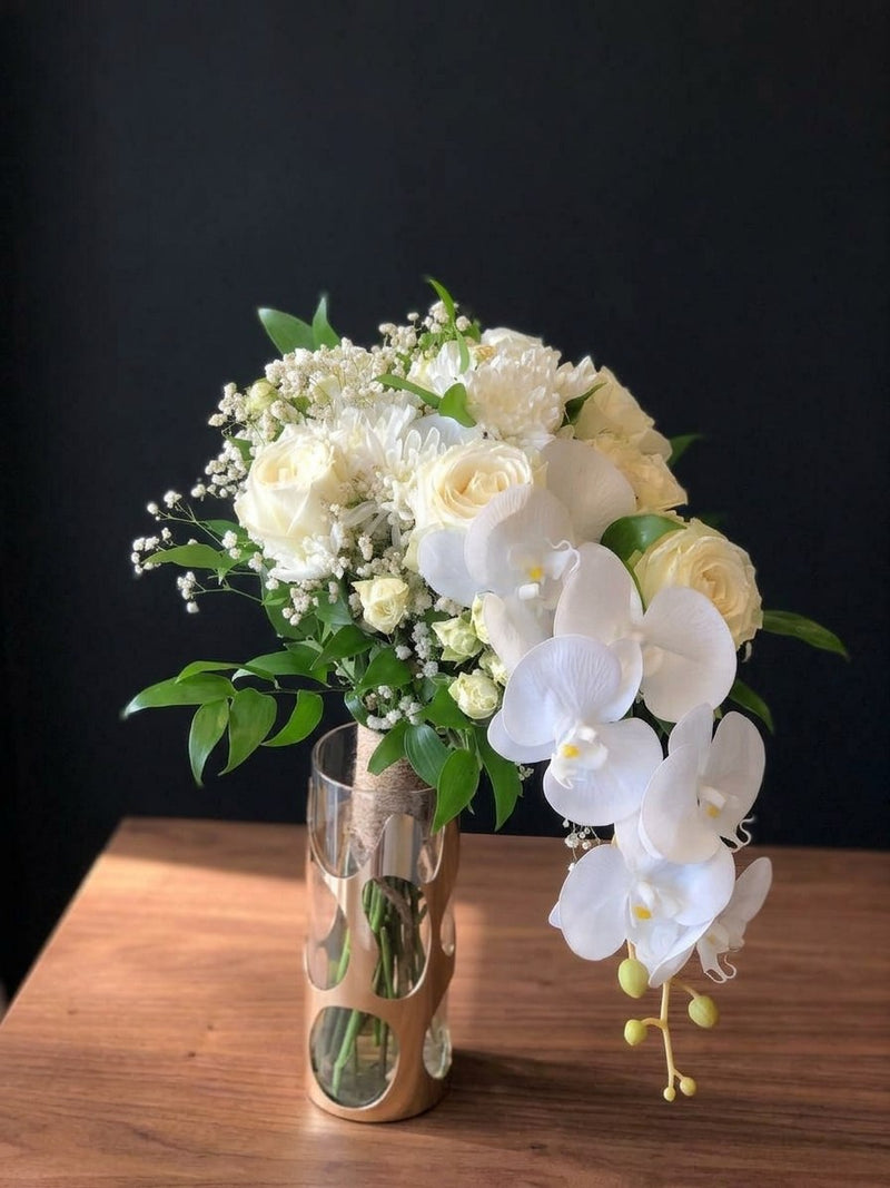 Ivory Orchid Bridal Bouquet — bridal floral design