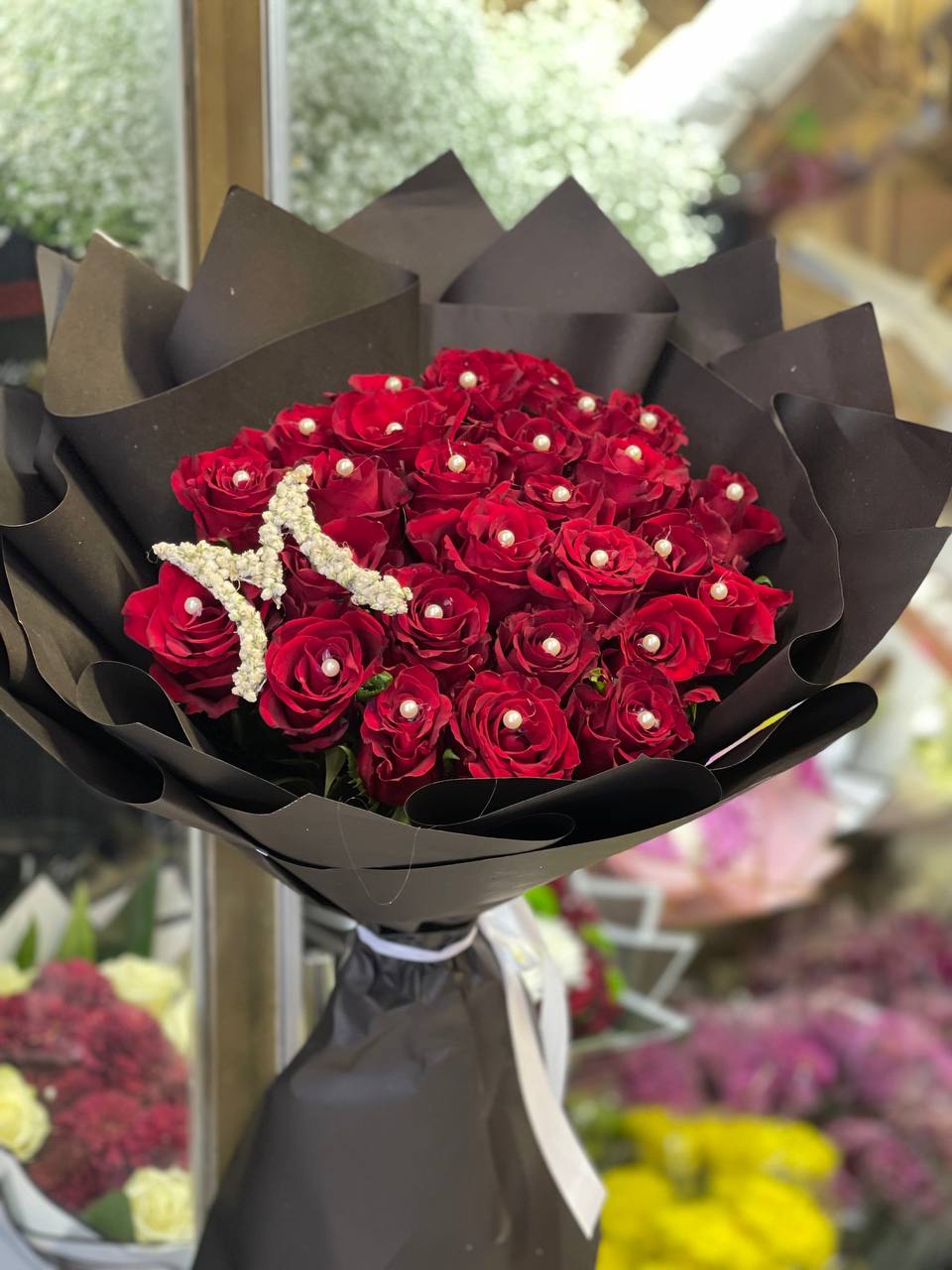 A Personal Rose Message — handcrafted flower bouquet