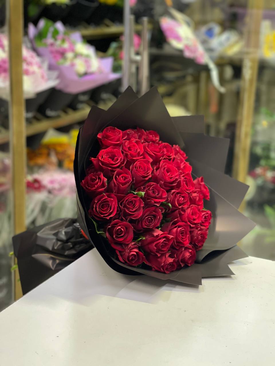 Velvet Crimson Roses — statement rose design
