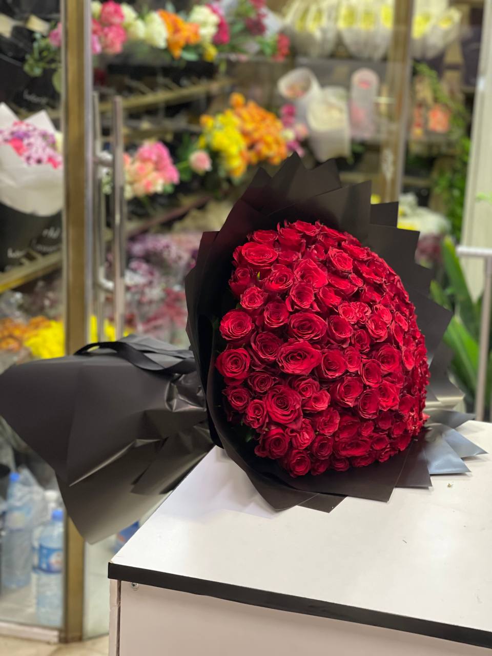 Velvet Crimson Roses — statement rose design