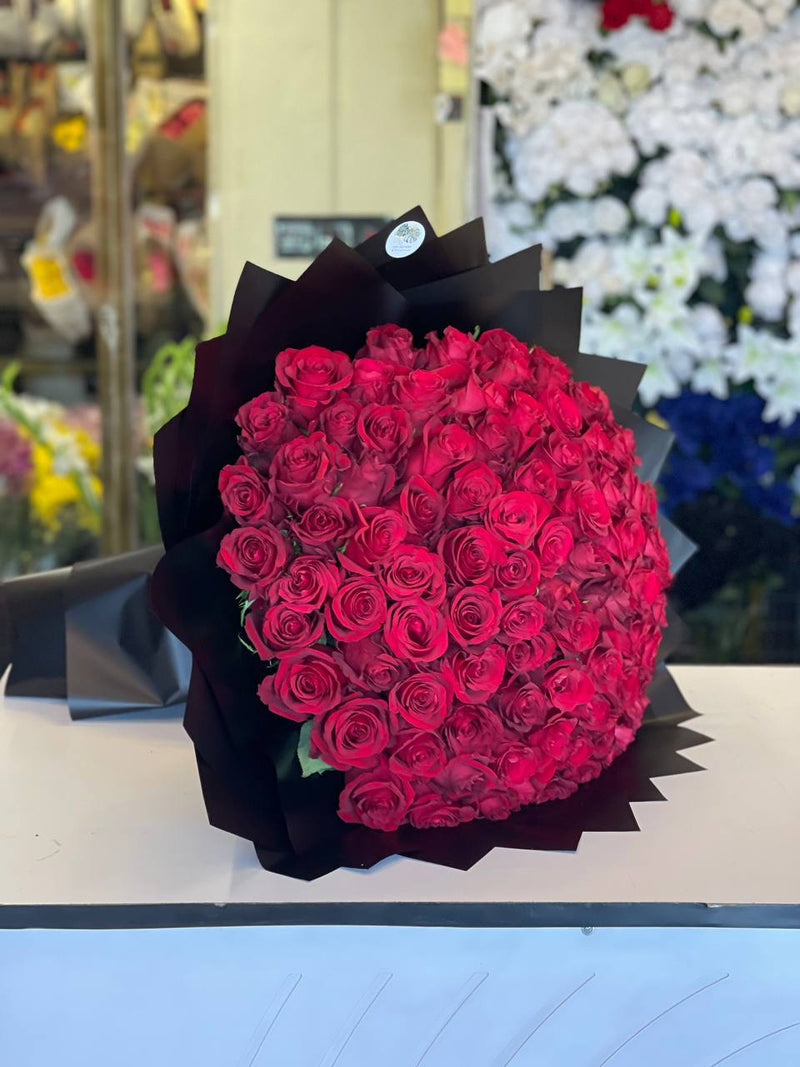 Crimson Rose Cascade — statement rose design