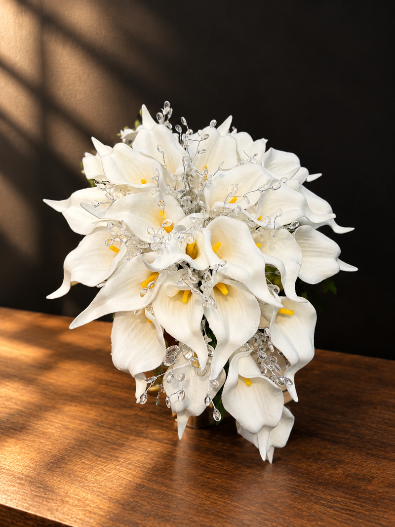 White Calla Lily Crystal Bouquet