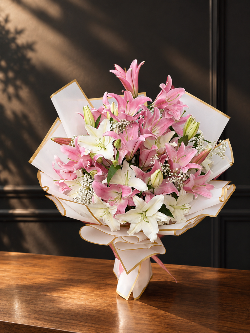 Lily Bouquet - Green Touch Flowers Calgary